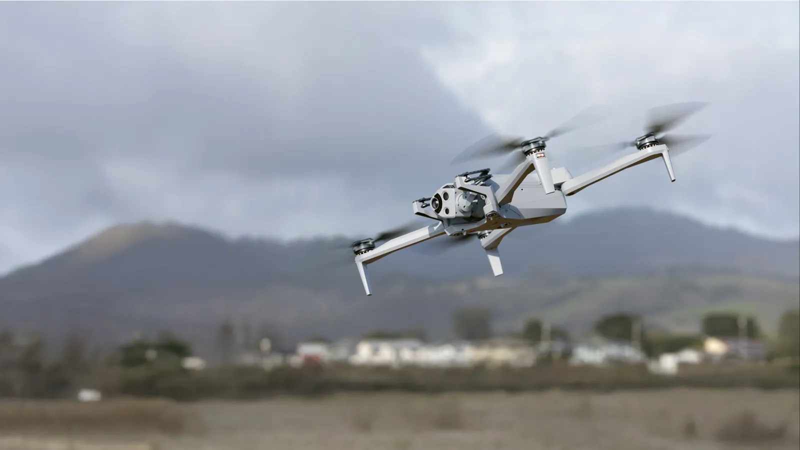 Skydio X10 drone in flight